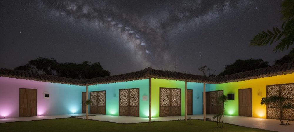 Sala de aula com educadores e alunos engajados em projetos colaborativos, explorando o Currículo em Ação e metodologias ativas