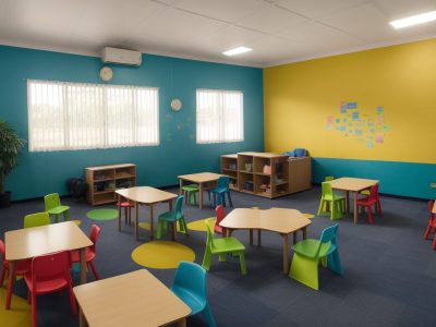 Crianças com autismo em sala de aula, aprendendo e interagindo em um ambiente inclusivo e acolhedor, curso autismo