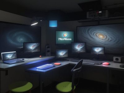 Estudante aprendendo Autodesk Maya em um curso online, com foco em modelagem 3D e animação, demonstrando a transformação de iniciantes em profissionais.