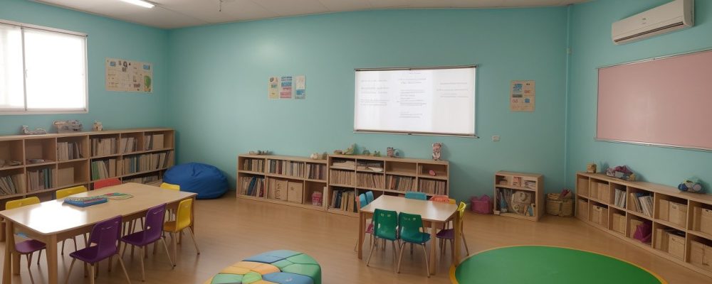 Crianças em uma sala de aula, aprendendo com técnicas de contação de histórias e storytelling infantil.