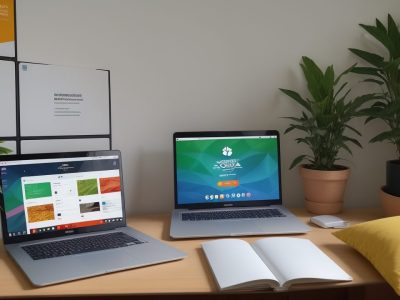 Ilustração de um corretor de imóveis estudando, com um computador aberto mostrando um curso online, representando a importância da capacitação profissional.