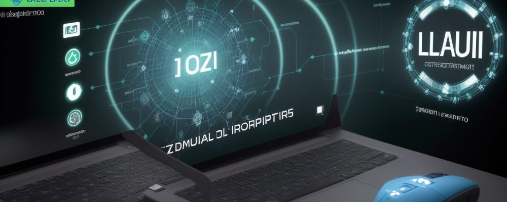 Ilustração de um profissional estudando em um curso LGPD online, com um certificado em destaque e dados protegidos em segundo plano, representando a lei geral de proteção de dados.