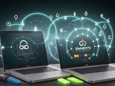 Representação visual de um curso LGPD online, mostrando a inscrição, o aprendizado e a aplicação da lei em empresas.