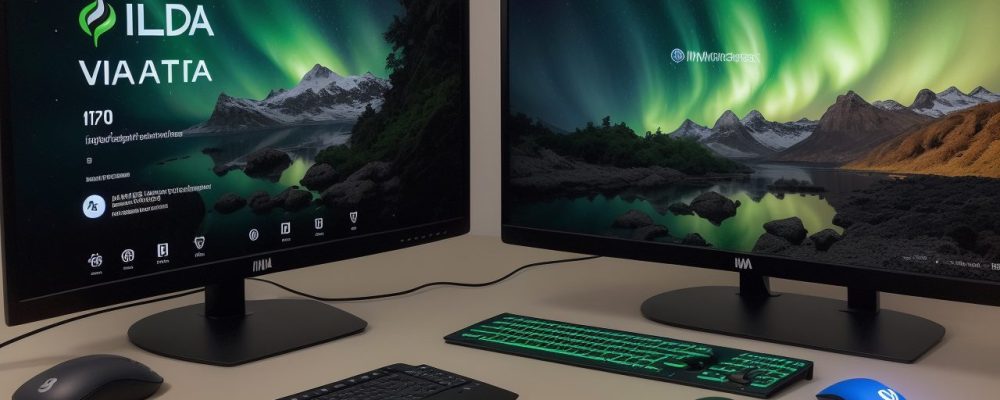 Um profissional em frente a um monitor, com comandos Linux em destaque, representando o aprendizado e o curso online de Linux.