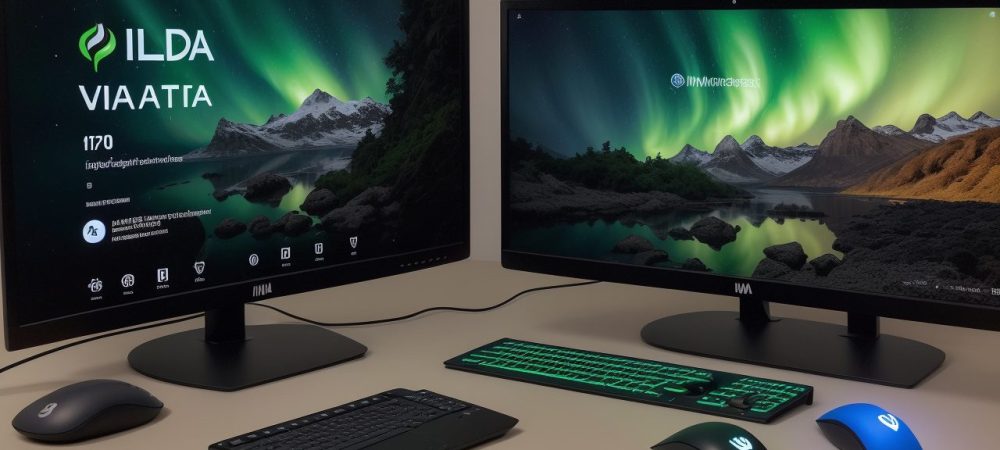 Um profissional em frente a um monitor, com comandos Linux em destaque, representando o aprendizado e o curso online de Linux.