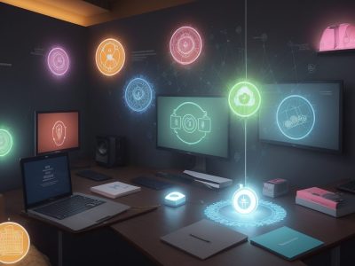 Imagem representando um curso online sobre bullying escolar com foco em prevenção e combate, mostrando educadores em ambiente colaborativo.