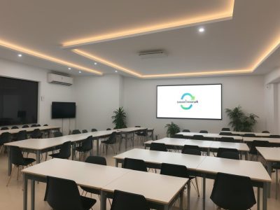 Imagem de um grupo diverso de pessoas participando de um curso online sobre políticas públicas de gênero e raça, com computadores e materiais de estudo.