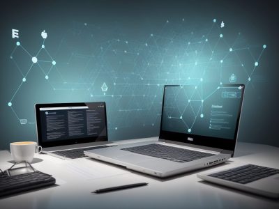 Alunos estudando propriedade intelectual em um curso online, com foco em registro de patentes e marcas.