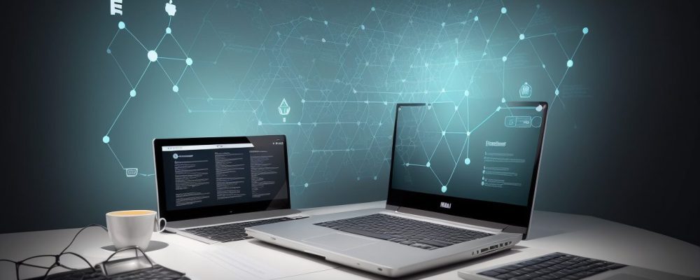 Alunos estudando propriedade intelectual em um curso online, com foco em registro de patentes e marcas.