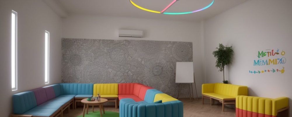 Estudantes engajados em curso online de temas transversais em sala de aula, com recursos digitais e projetos.