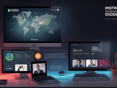 Representação visual de um curso online de administração pública, com destaque para o aprendizado, networking e a progressão na carreira dos servidores públicos.