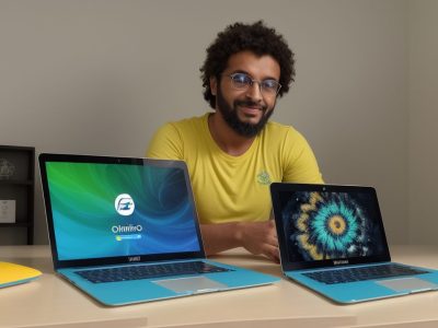 Imagem de um ambiente de estudo online, com pessoas interagindo e aprendendo sobre administração pública, com foco em habilidades de liderança e gestão para servidores.