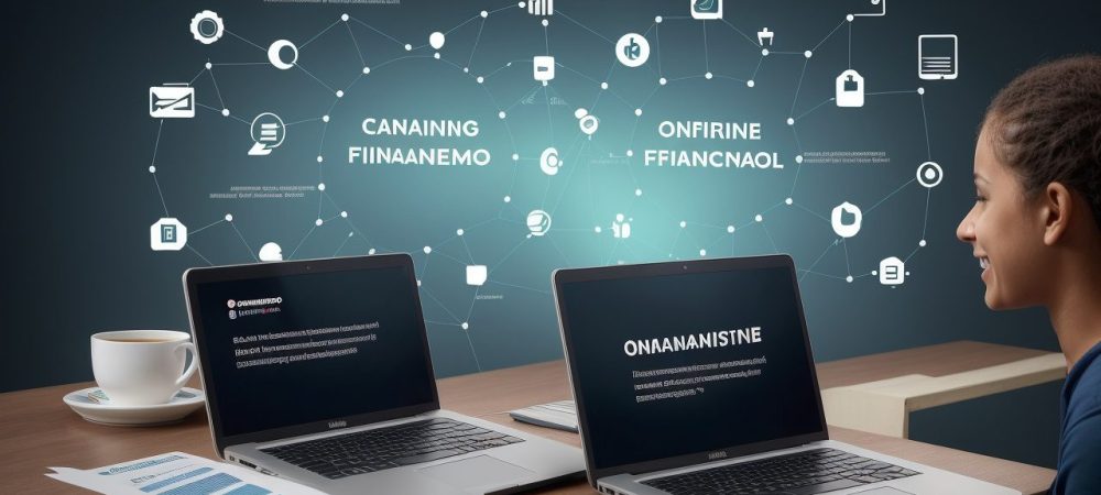 Estudantes em um curso online de administração de empresas, focados no aprendizado e desenvolvimento profissional para servidores públicos.