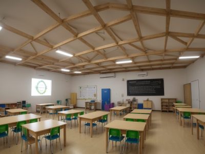 Alunos envolvidos em atividades práticas de ciências no ensino fundamental, demonstrando experimentos e projetos