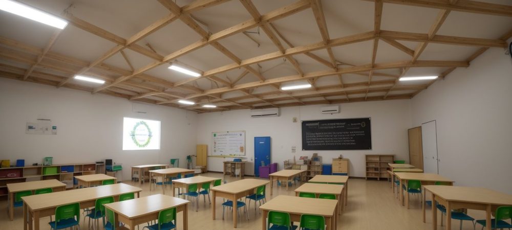 Alunos envolvidos em atividades práticas de ciências no ensino fundamental, demonstrando experimentos e projetos