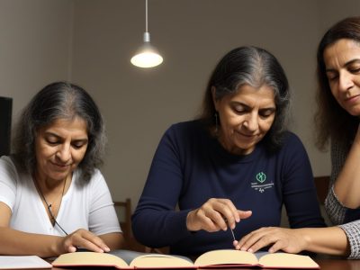 Imagem de um curso online de direitos e garantias fundamentais, com pessoas interagindo e aprendendo sobre os direitos humanos.