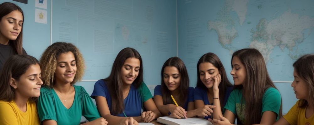 Imagem de um curso online de educação para o trânsito, mostrando pessoas aprendendo e interagindo para promover a segurança no trânsito.