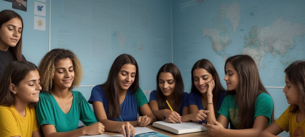 Imagem de um curso online de educação para o trânsito, mostrando pessoas aprendendo e interagindo para promover a segurança no trânsito.