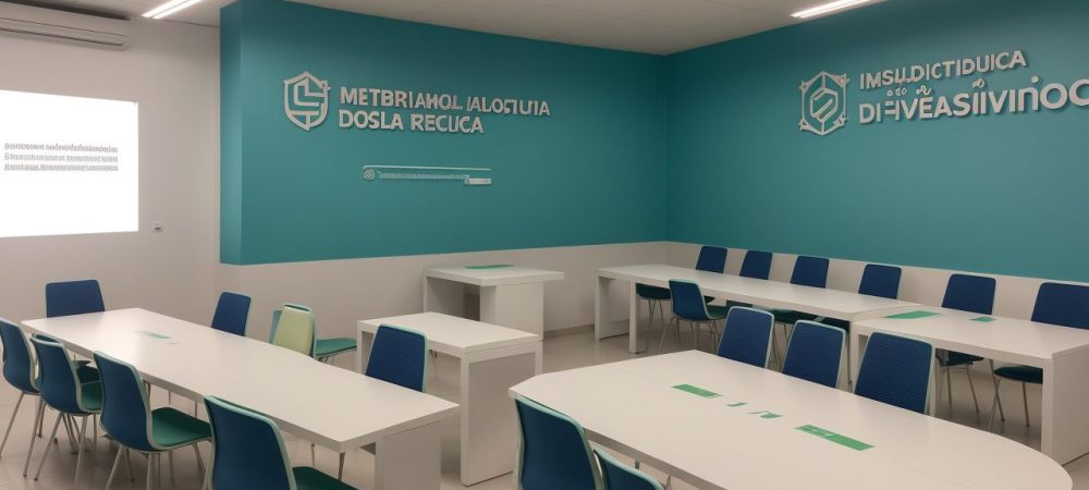Servidores públicos em reunião participativa, utilizando tecnologia para coletar opiniões na gestão pública.