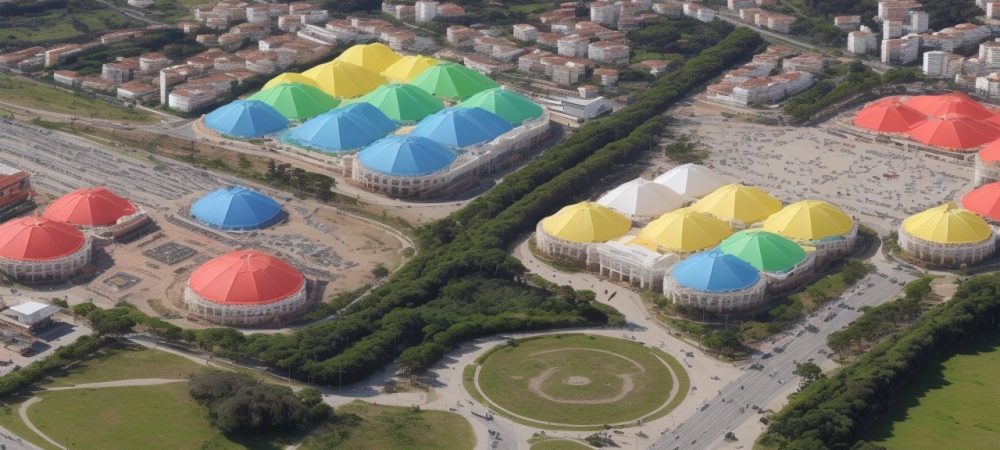 Imagem de picolés recheados e tortas em um ambiente de evento público, representando o curso online para servidores