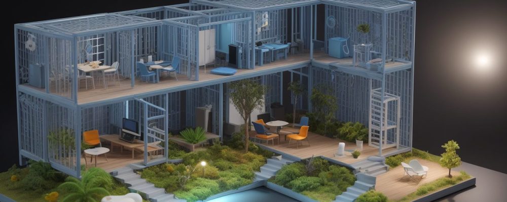 Estudantes aprendendo modelagem 3D em curso online de SketchUp, com foco em arquitetura e renderização.