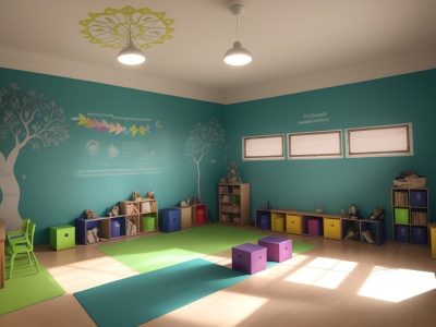 Crianças em sala de aula, aprendendo sobre inclusão escolar e tratamento de TDI com o curso online