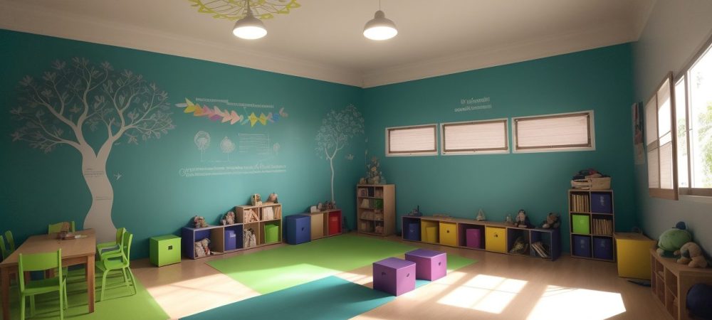 Crianças em sala de aula, aprendendo sobre inclusão escolar e tratamento de TDI com o curso online