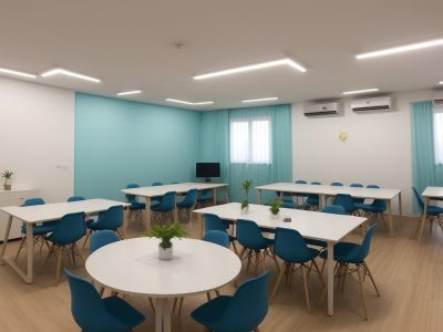 Colaboração em equipe com foco em um curso de administração online, incentivando a eficiência e o engajamento.