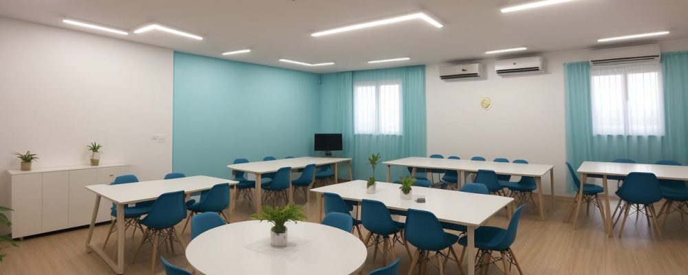 Colaboração em equipe com foco em um curso de administração online, incentivando a eficiência e o engajamento.