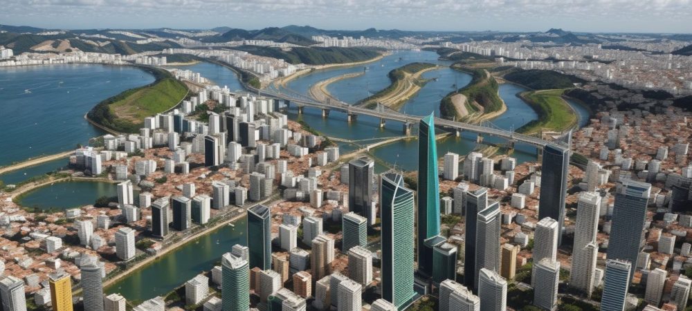 Profissional do serviço público em ambiente de trabalho moderno, visualizando gráficos e planejamentos relacionados ao curso de administração e liderança.