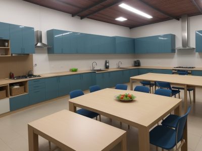 Imagem de uma agroindústria com foco em derivados do leite, mostrando o processamento de alimentos e equipamentos modernos, com um curso de agroindústria em destaque.