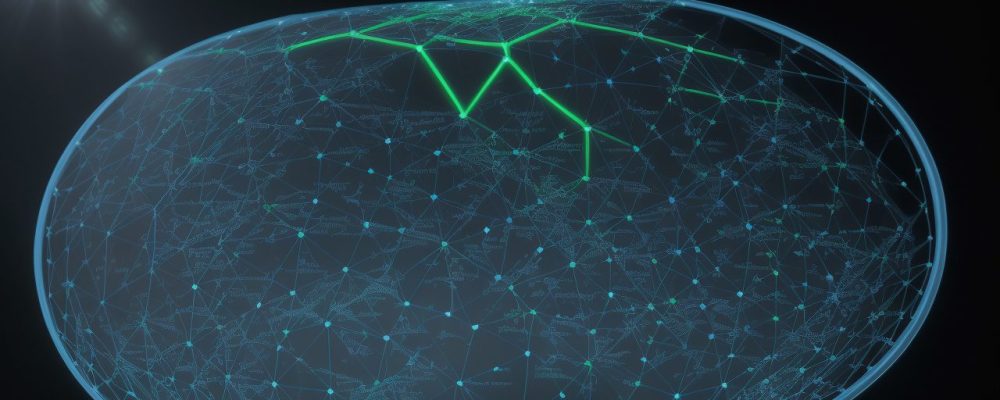 Ilustração de um curso de bioinformática com pessoas trabalhando em análise genômica e ferramentas de bioinformática em um laboratório moderno.