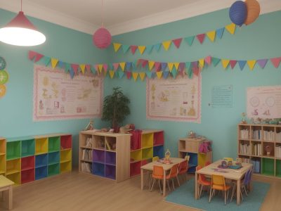 Educadora contando histórias para crianças em sala de aula, usando técnicas de contação e engajamento