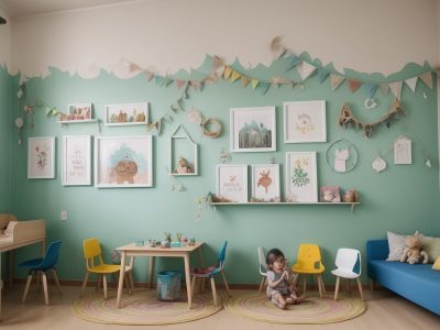 Crianças atentas em sala de aula, ouvindo uma contadora de histórias usando fantoches e elementos visuais. Curso de contação de histórias online para educadores.