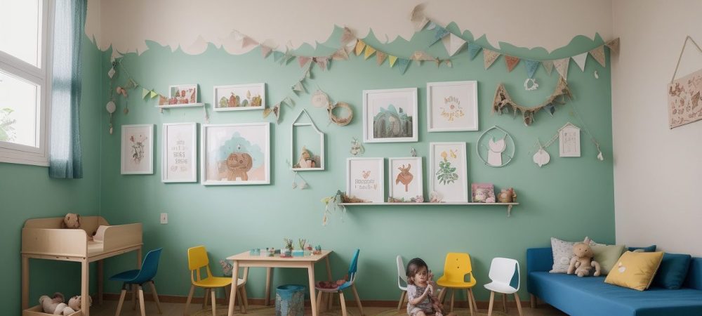 Crianças atentas em sala de aula, ouvindo uma contadora de histórias usando fantoches e elementos visuais. Curso de contação de histórias online para educadores.