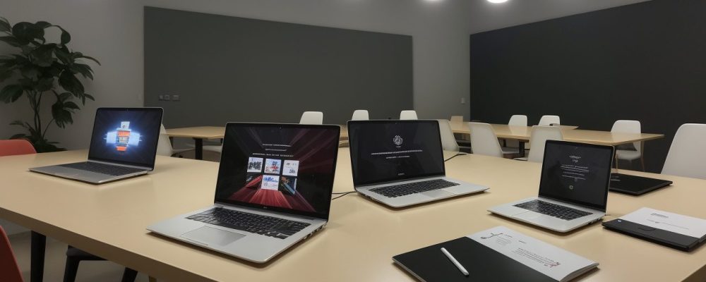 Profissionais em treinamento de curso departamento pessoal, aprendendo sobre folha de pagamento e legislação trabalhista, em um ambiente de escritório moderno e colaborativo.