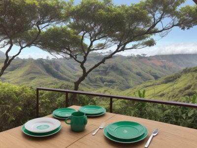 Imagem de um profissional estudando direito ambiental em um ambiente moderno e inspirador, com elementos visuais que representam a legislação e a sustentabilidade.