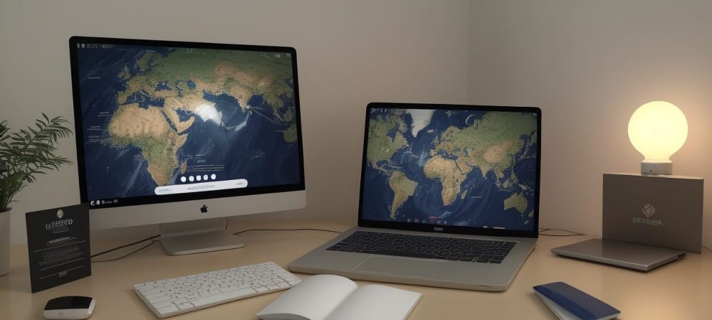 Ilustração de um curso de espanhol básico online, com estudantes aprendendo e se desenvolvendo profissionalmente.