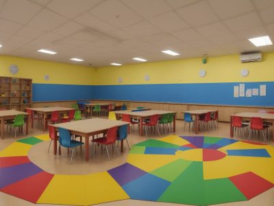 Imagem ilustrando atividades para aulas de espanhol, mostrando um professor engajando alunos e utilizando planejamento de aulas.