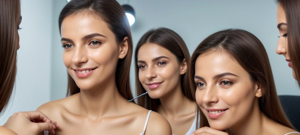 Imagem de uma profissional de estética sorrindo, atendendo uma cliente, simbolizando os benefícios dos cursos de estética online e a transformação de carreira.
