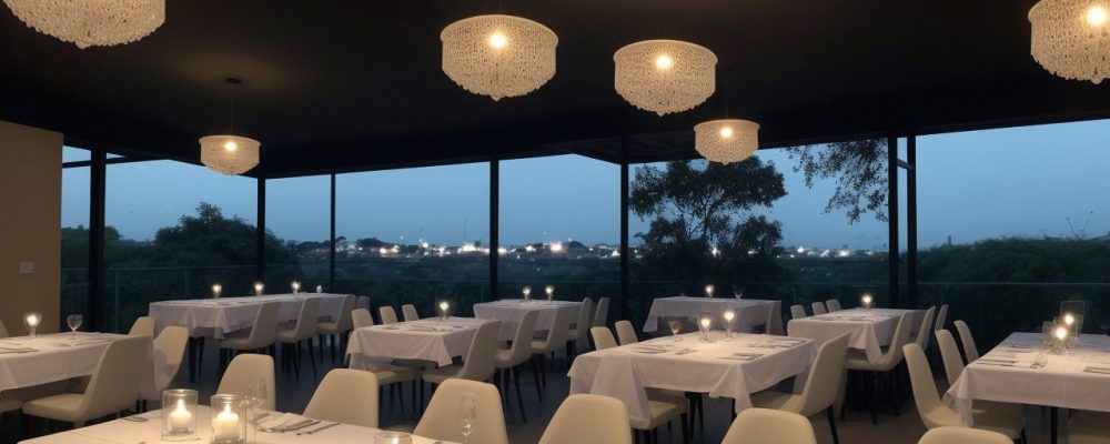 Garçom profissional aplicando técnicas aprendidas em curso, focando no atendimento ao cliente e serviço de mesa.