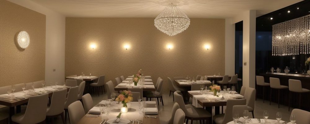 Ilustração de um garçom sorrindo, servindo em um restaurante, representando as habilidades aprendidas no curso de garçom.