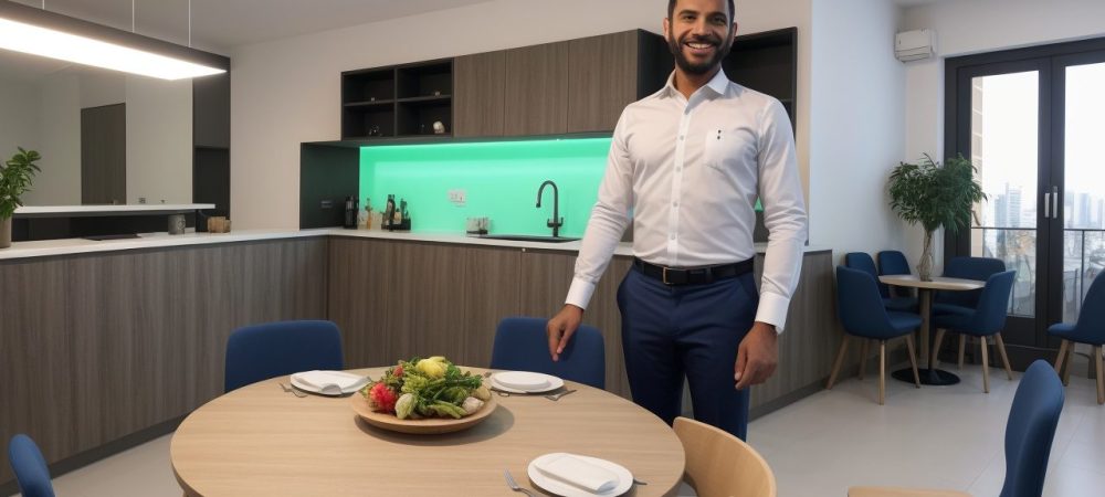 Imagem ilustrativa de um garçom atendendo clientes, demonstrando técnicas e habilidades aprendidas em um curso de garçom