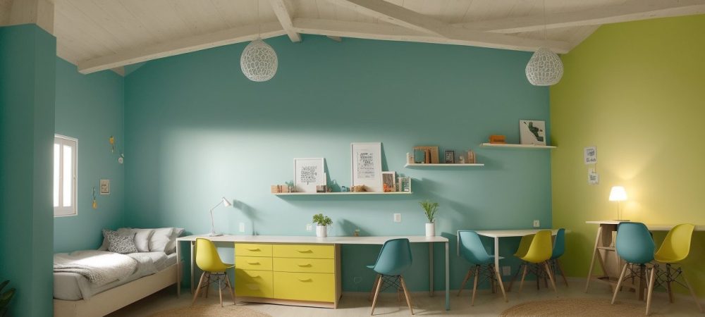 Imagem de um curso de gramática com alunos estudando classes gramaticais e interpretação de textos em um ambiente colaborativo e moderno.