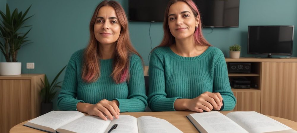 Ambiente colaborativo de aprendizado em inglês online, com materiais de estudo e foco na fluência.