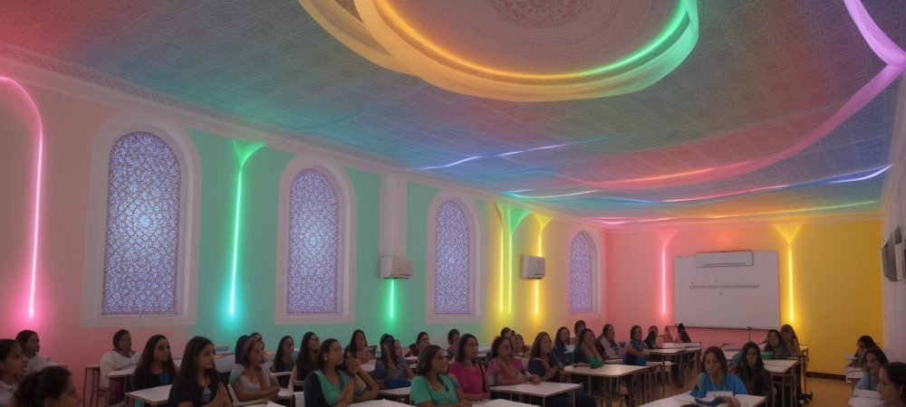 Alunos aprendendo libras em um ambiente de inclusão e respeito à diversidade, com foco no curso de libras.