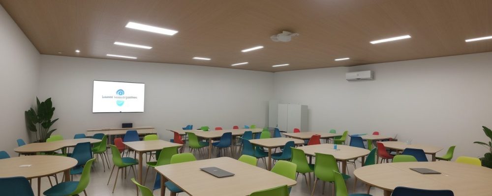 Professores participando de um curso de linguagens online, aprendendo novas metodologias e tecnologias para transformar o ensino.