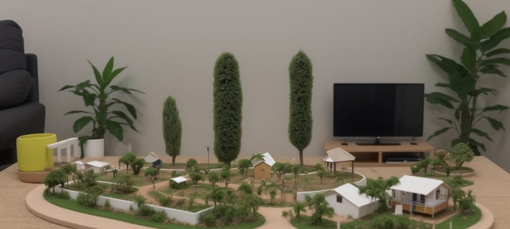 Alunos em um curso de maquete 3D, aprendendo a criar maquetes eletrônicas e de arquitetura passo a passo.