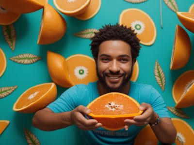 Imagem de um artista em um ambiente digital, aplicando técnicas de marketing cultural para promover sua arte e carreira.