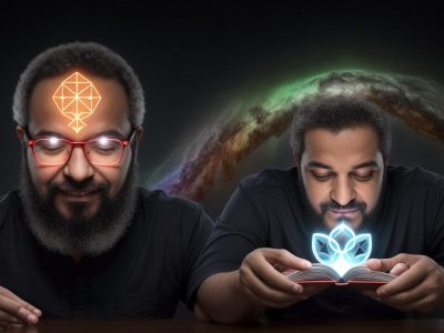 Ilustração de um servidor público estudando PHP online, com foco em otimização de processos e inovação no setor público.